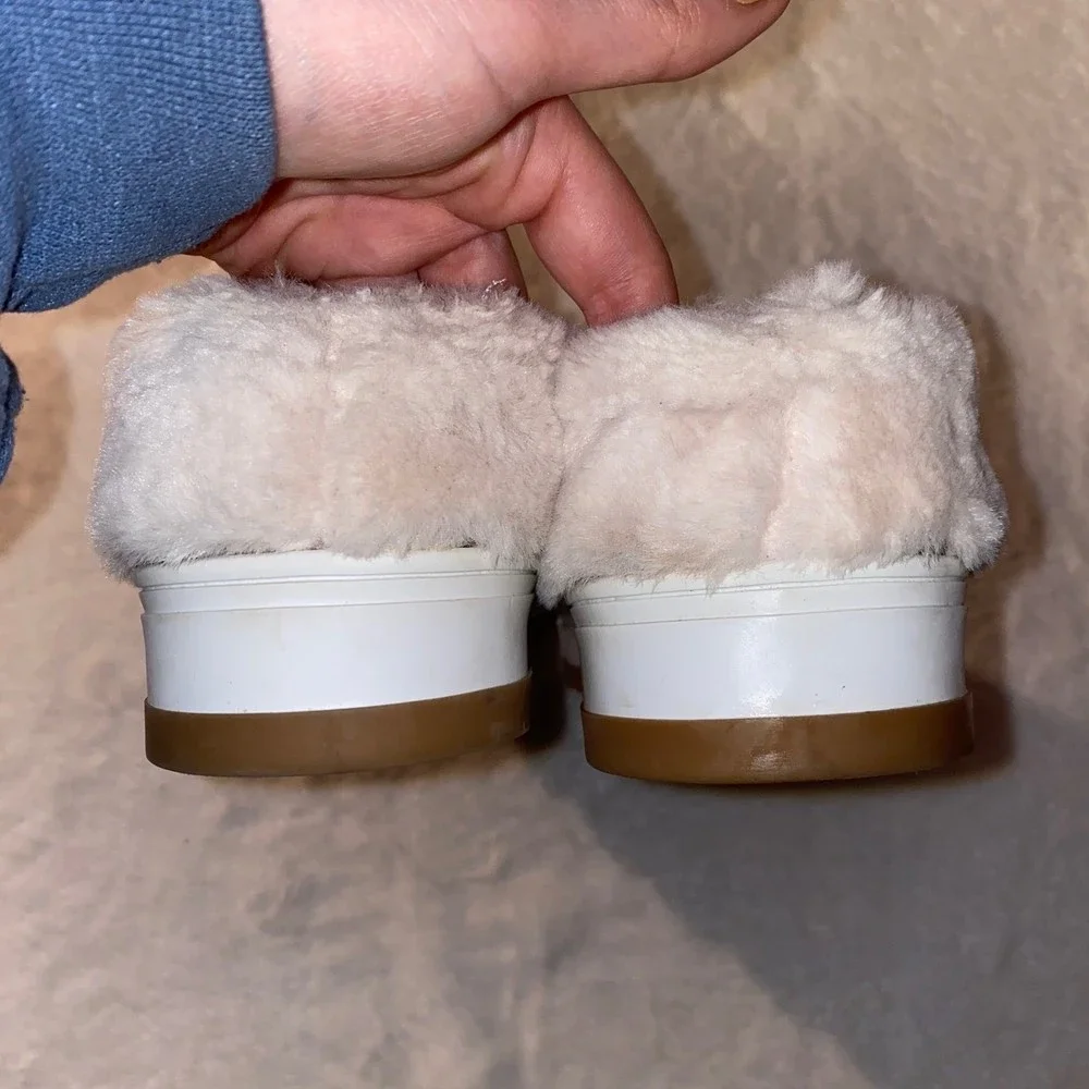 Blondo waterproof camel suede ankle shoe slipper faux fur size 8M - Picture 3 of 8